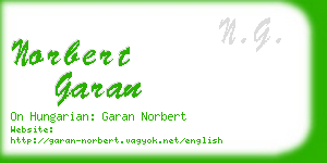 norbert garan business card